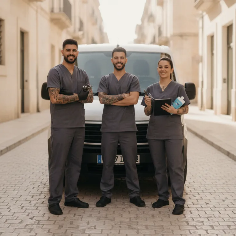 Tatuatore team a Lido di Ostia